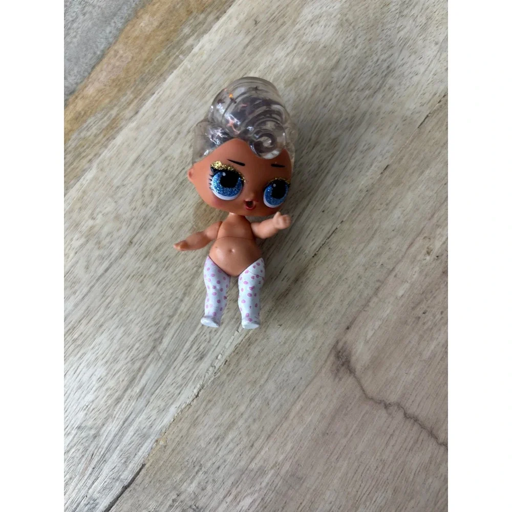 MGA LOL Surprise Doll Blue Glitter Eyes Confetti Hair Polka Dot Leggings 3 Inch